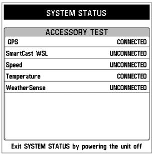 HUMMINBIRD MATRIX 97 - Etat du système - 2