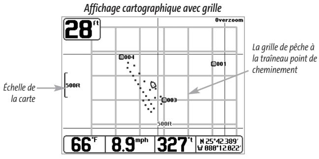 HUMMINBIRD MATRIX 97 - Ajout d'un point de cheminement ou d'une grille de pêche à la traine - 2