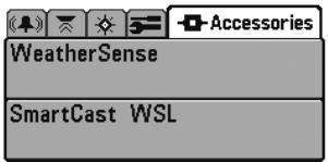 HUMMINBIRD MATRIX 97 - Onglet Accessoires [Accessories] du menu principal - 2
