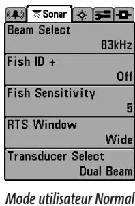 HUMMINBIRD MATRIX 97 - Le système de menus - 3
