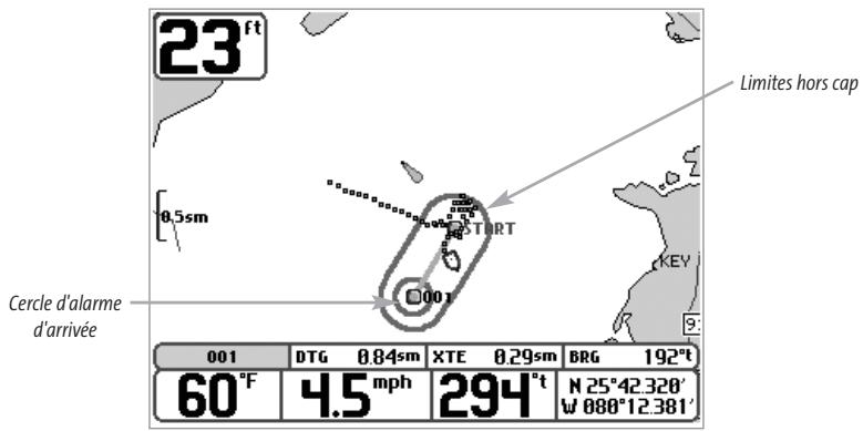 HUMMINBIRD MATRIX 97 - Alarme hors cap [Off Course Alarm] - 1