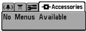 HUMMINBIRD MATRIX 97 - Onglet Accessoires [Accessories] du menu principal - 1