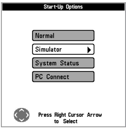HUMMINBIRD 727 - Menu Options de démarrage - 1