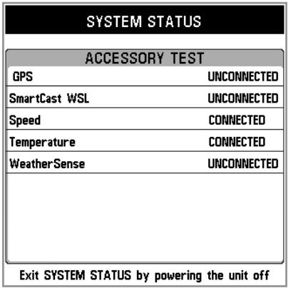 HUMMINBIRD 727 - SYSTEM STATUS - 1