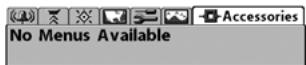 HUMMINBIRD 931C - ONGLET ACCESSORIES DU MENU PRINCIPAL - 1