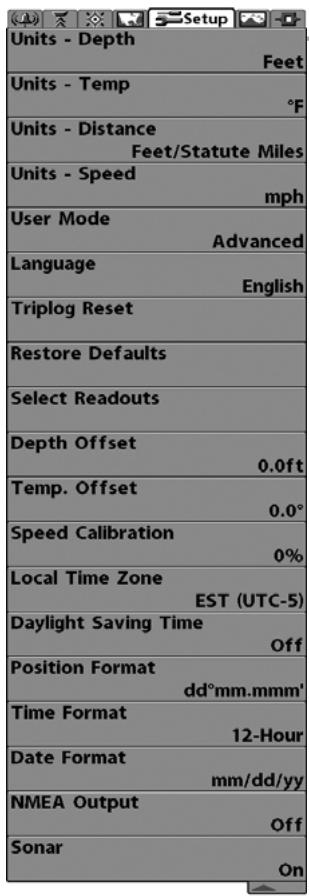 HUMMINBIRD 931C - Réglage de la tonalité d'alarme : - 1