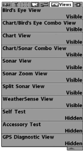 HUMMINBIRD 931C - Procedure d'activation et de désactivation de la fonction Sonar : - 1
