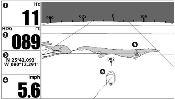 HUMMINBIRD 931C - MODE D'AFFICHAGE AERIEN - 1