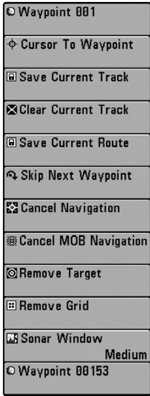 HUMMINBIRD GPS 757C - Procedure d'annulation de la navigation : - 1