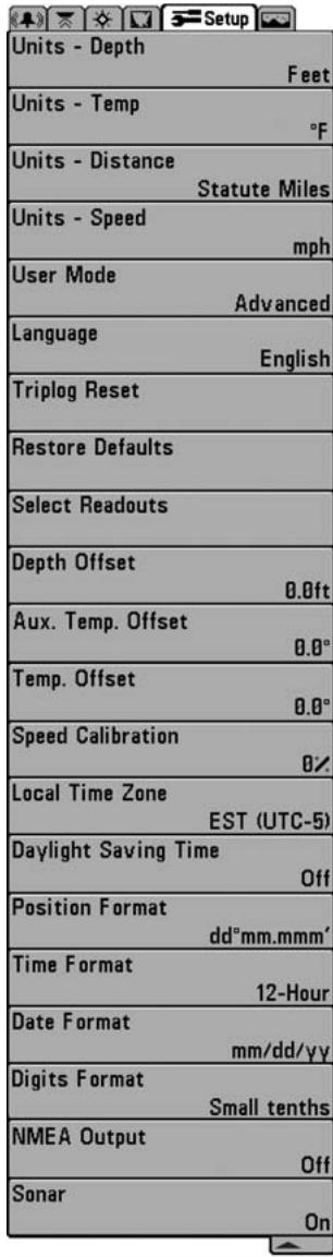 HUMMINBIRD GPS 757C - Procedure de réglage de la tonalité d'alarme : - 1