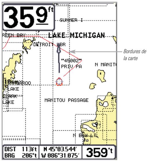 HUMMINBIRD GPS 757C - Bordures de la carte - 1