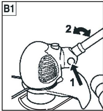 WOLF OT 850 - - Coupe libre - angle de travail 1 (fig. a): - 1