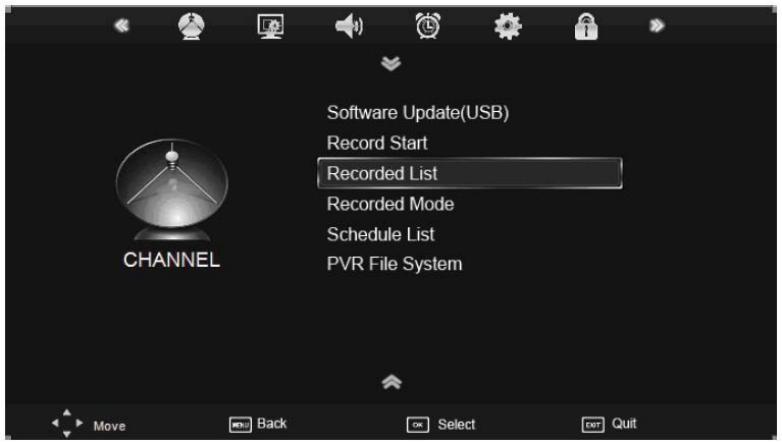 CONTINENTAL EDISON CE12LED16SD6 - Paramètres PVR - 1