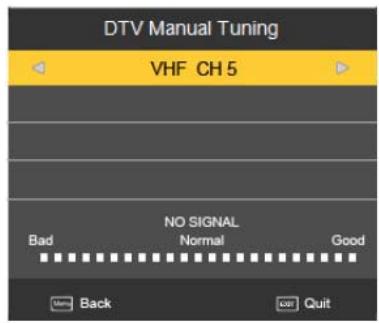 CONTINENTAL EDISON CE12LED16SD6 - Réglage Manuel DTV - 1
