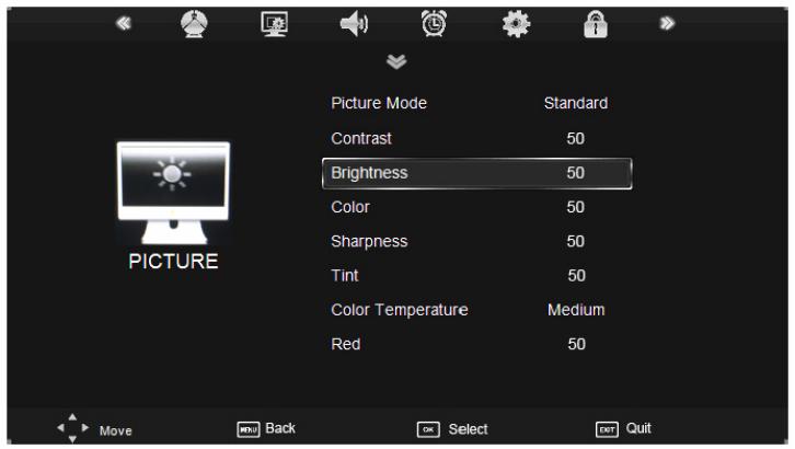CONTINENTAL EDISON CE12LED16SD6 - Menu IMAGE - 1