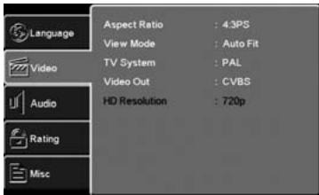 CONTINENTAL EDISON CEHCDVD511 - Menu DVD - 1