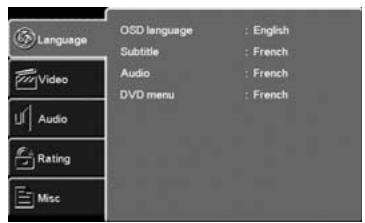 CONTINENTAL EDISON CEHCDVD511 - LANGUAGE SETUP - 1