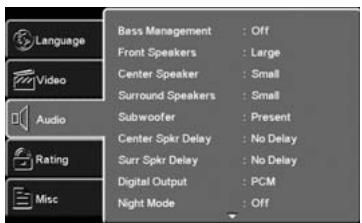 CONTINENTAL EDISON CEHCDVD511 - Audio setup - 1