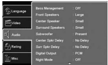 CONTINENTAL EDISON CEHCDVD511 - Configuration audio - 1