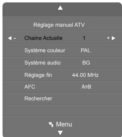 CONTINENTAL EDISON LC-19G91DVB-T+DVD - Réglage manuel ATV - 2