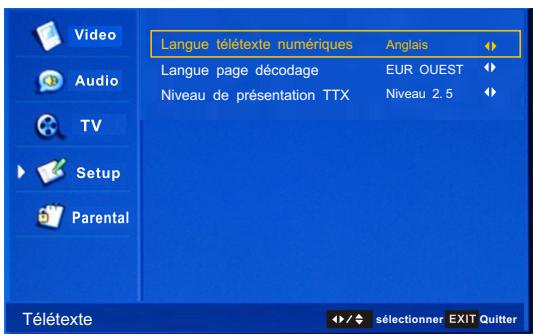 CONTINENTAL EDISON CE56SDV22G - MENU de réglage - 3