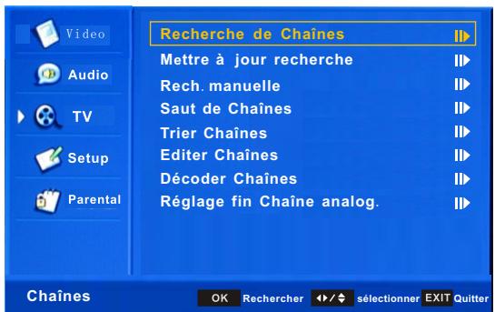 CONTINENTAL EDISON CE81HDD32G - MENU TV - 2