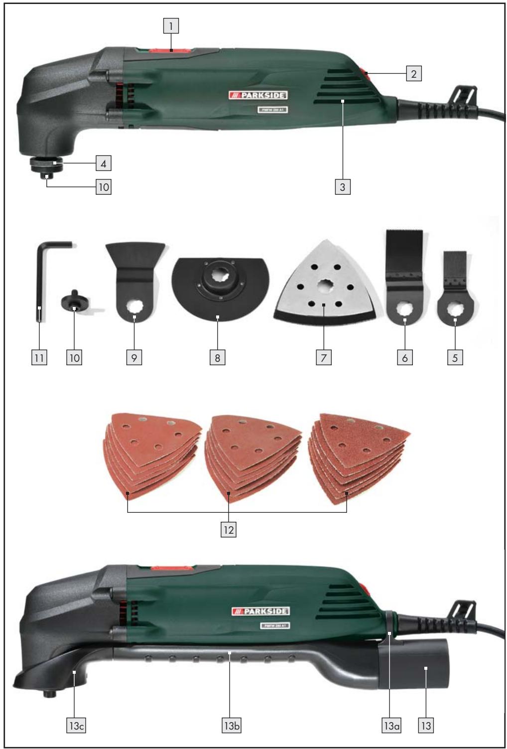 PARKSIDE PMFW 280 A1 MULTI-PURPOSE TOOL - DE AT CH - 1