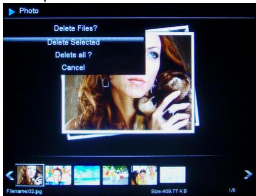 TELEFUNKEN DPF 16934 LED,  DPF 10933 6,  DPF 10934,  DPF10333 - - Supprimer vos photos à partir du mode vignettes - 1