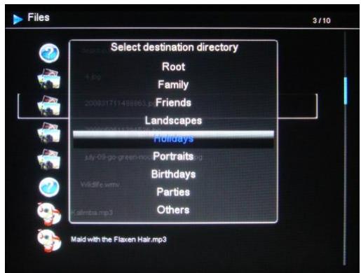 TELEFUNKEN DPF 16934 LED,  DPF 10933 6,  DPF 10934,  DPF10333 - - Copier vos fichiers à partir du gestionnaire de fichiers - 1