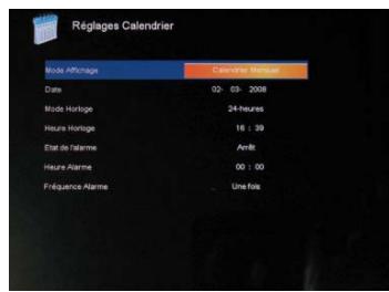 TELEFUNKEN DPF 7901 - Configuration Calendrier - 2