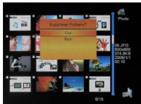 TELEFUNKEN DPF 7901 - Supprimer vos photos à partir du mode vignettes - 3