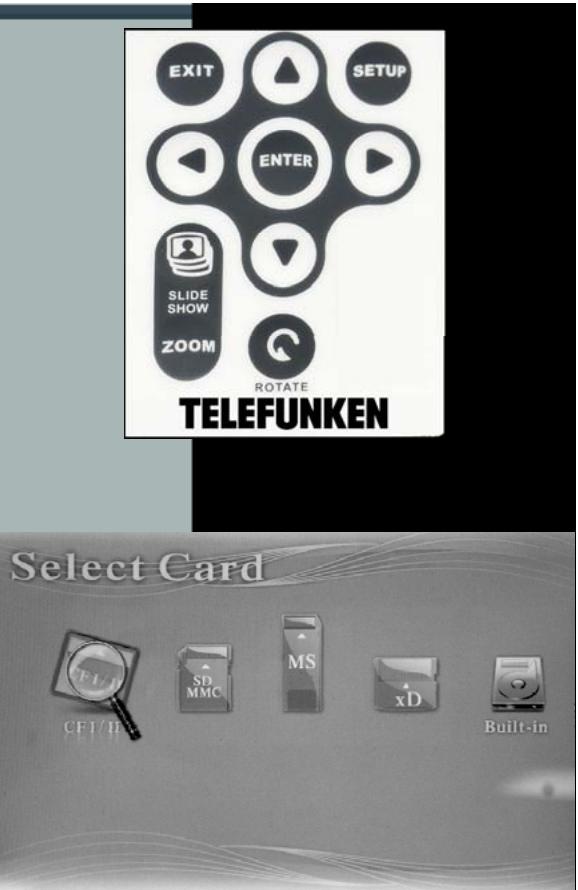 TELEFUNKEN DPF 8001 - Insertion d'une carte mémoire - 1