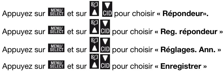 TELEFUNKEN TC 252 - - Enregistrer votre propreannounce - 1