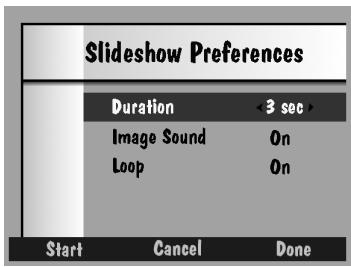 KODAK DC220 - Preférences du diaporama - 1