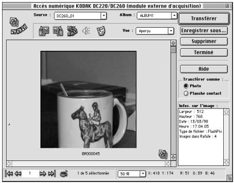 KODAK DC220 - Visualisation d'une image haute résolution - 3