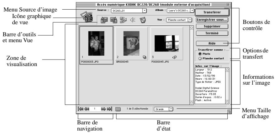 KODAK DC220 - Fenêtre d'application Accès numérique - 1
