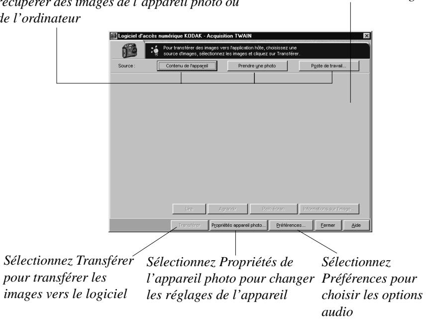 KODAK DC220 - Lancement du logiciel TWAIN - 1