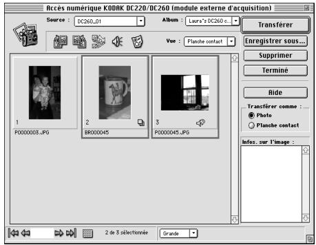 KODAK DC220 - Transfert d'images individuelles - 2