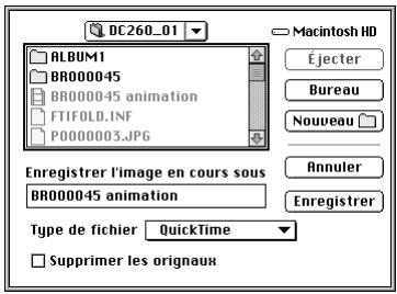 KODAK DC220 - Exportation d'une animation APPLEQuickTime - 1