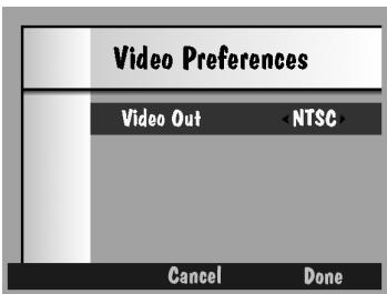 KODAK DC220 - Preférences video - 1