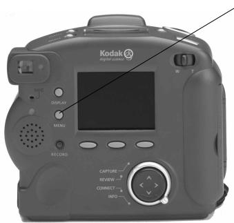KODAK DC220 - Définition des paramètres à l'aide des menus du mode Saisie - 2