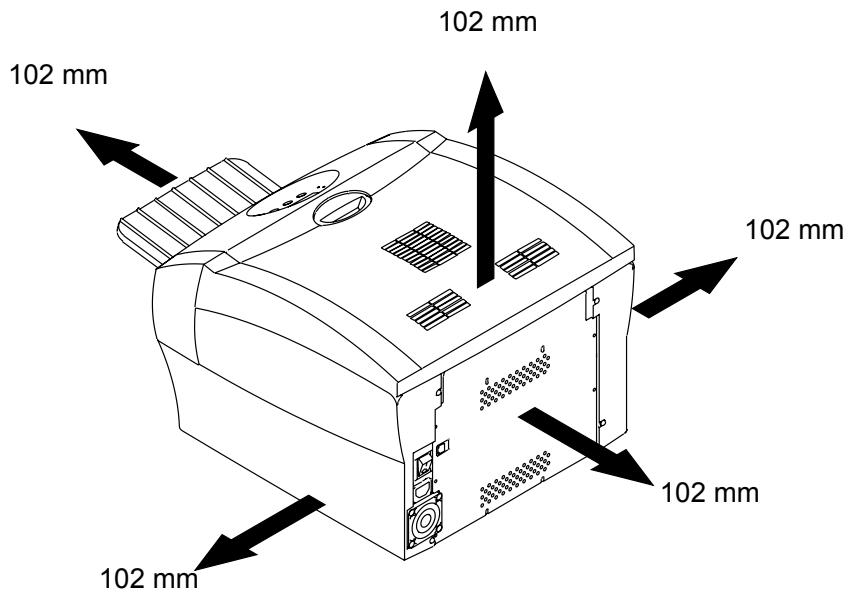KODAK 9810 - Espace recommandé pour la ventilation - 1