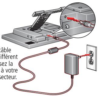 KODAK W820 - Réglage du pied ; fixation du cable d'alimentation - 2