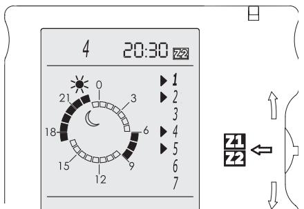 ATLANTIC BOITIER MURAL FIL PILOTE - How to programme the card 2 zones (depending on the model). - 1