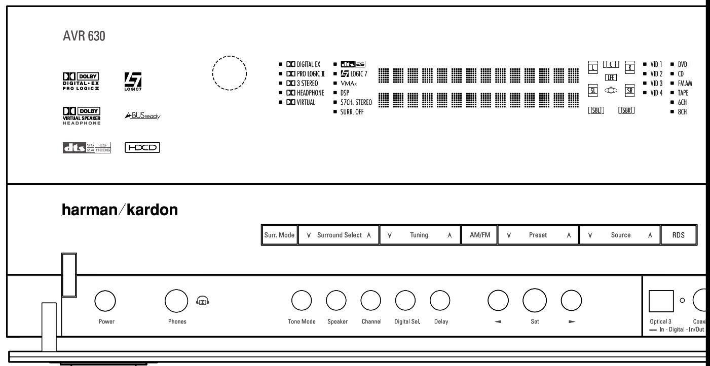 HARMAN KARDON AVR 630 - AVR 630 Ampli-tuner audio/vidéo - 1