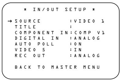 HARMAN KARDON AVR 7300 - Configuration de l'entrée - 1