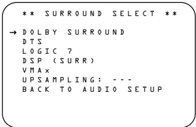 HARMAN KARDON AVR 7300 - Configuration du mode Surround - 1