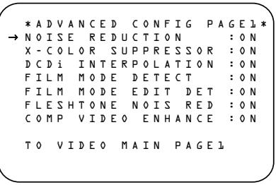 HARMAN KARDON AVR 7300 - Sous-menus Advanced Configuration - 1