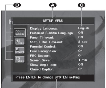 HARMAN KARDON CINEFORTUNE 7 - Fonctions de base du menu OSD - 1