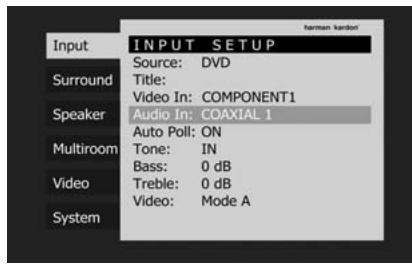HARMAN KARDON CINESPECIAL 29-11 - Entrée audio   numérique par défaut - 1